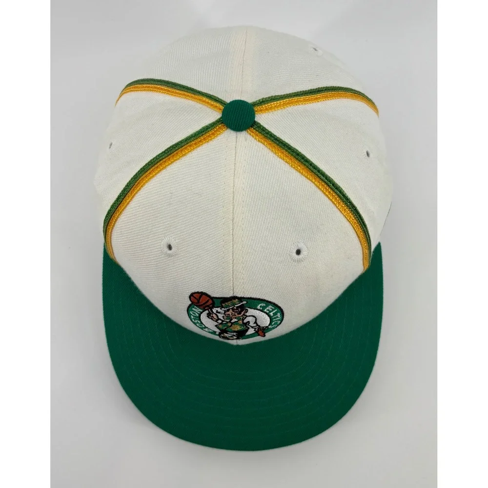 Vintage Boston Celtics Hat 100% Wool Reebok Sample Fitted Mens 7 1/8